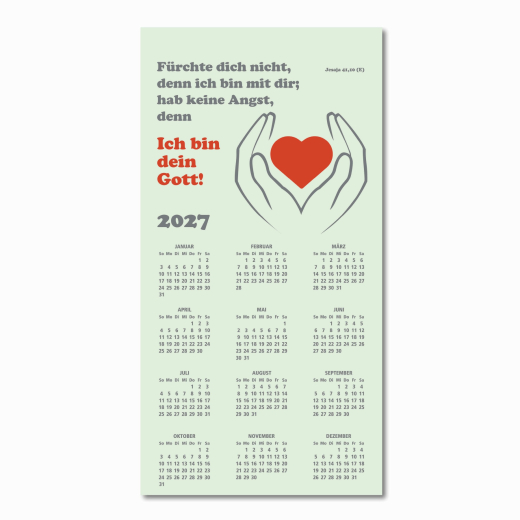 Vlieskalender mit Jahreslosung 2027