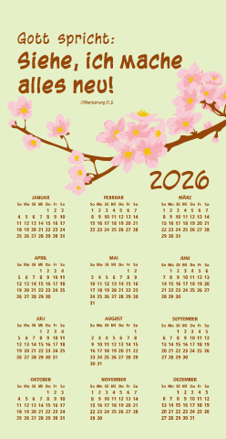 Vlieskalender mit Jahreslosung 2026
