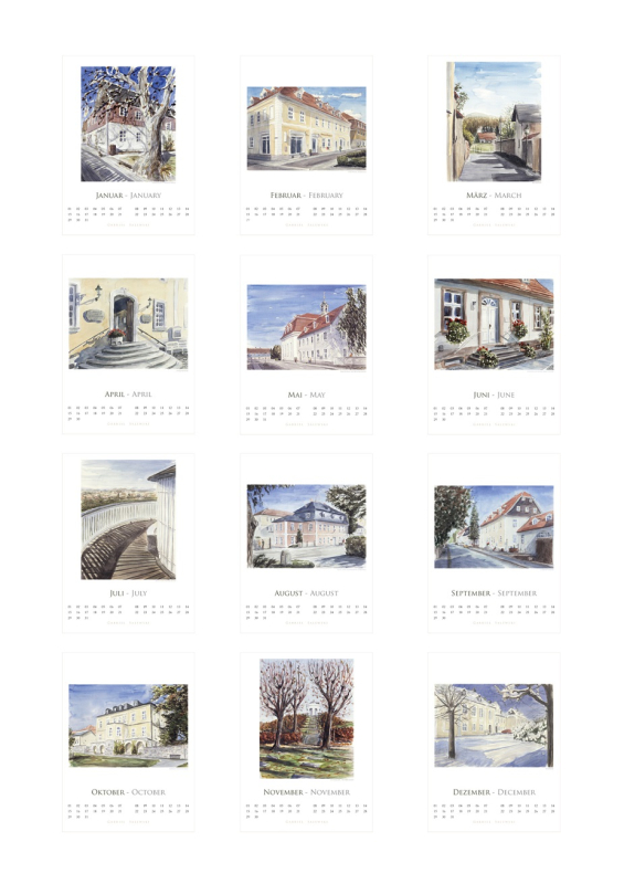 Ewiger Herrnhut-Aquarell-Kalender